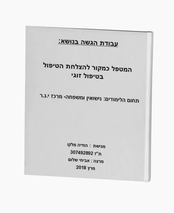 המטפל כמקור להצלחת הטיפול בטיפול זוגי